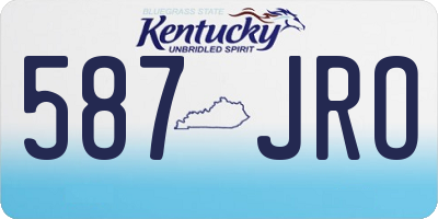 KY license plate 587JRO