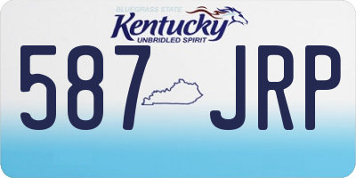 KY license plate 587JRP