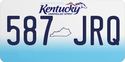 KY license plate 587JRQ