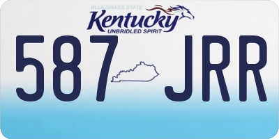 KY license plate 587JRR