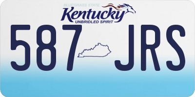 KY license plate 587JRS