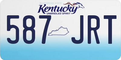 KY license plate 587JRT