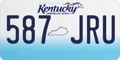 KY license plate 587JRU