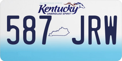 KY license plate 587JRW