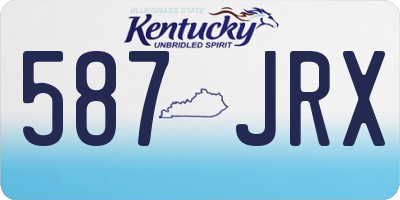 KY license plate 587JRX
