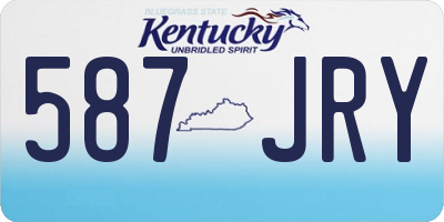 KY license plate 587JRY