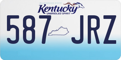 KY license plate 587JRZ