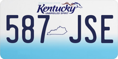 KY license plate 587JSE