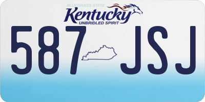 KY license plate 587JSJ