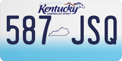 KY license plate 587JSQ