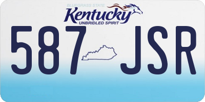 KY license plate 587JSR