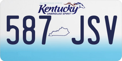 KY license plate 587JSV