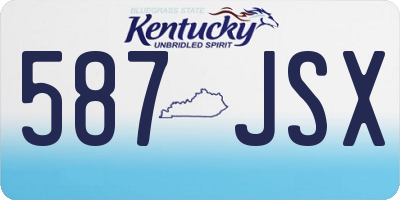 KY license plate 587JSX