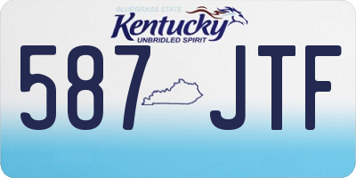 KY license plate 587JTF
