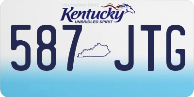 KY license plate 587JTG