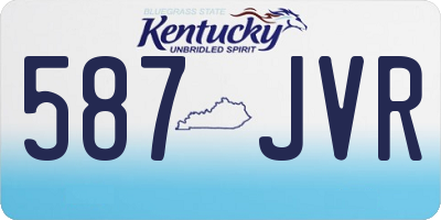 KY license plate 587JVR