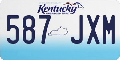 KY license plate 587JXM