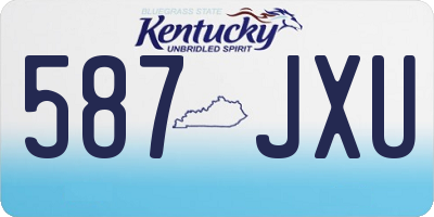KY license plate 587JXU
