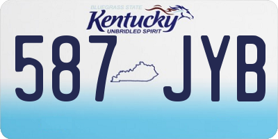 KY license plate 587JYB