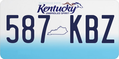 KY license plate 587KBZ