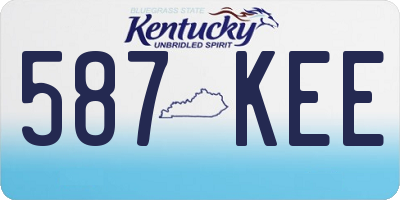 KY license plate 587KEE