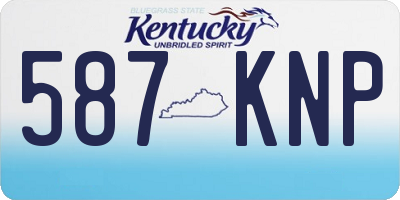 KY license plate 587KNP