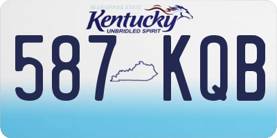 KY license plate 587KQB