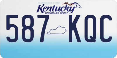 KY license plate 587KQC