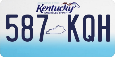 KY license plate 587KQH