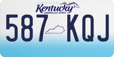KY license plate 587KQJ