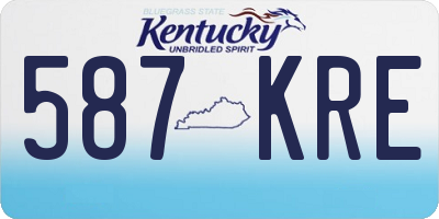 KY license plate 587KRE