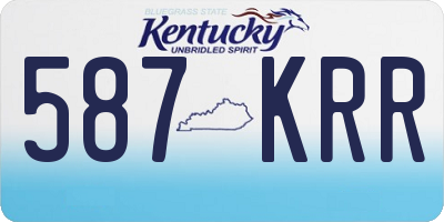 KY license plate 587KRR