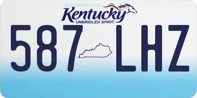 KY license plate 587LHZ
