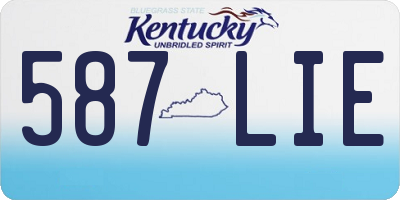 KY license plate 587LIE