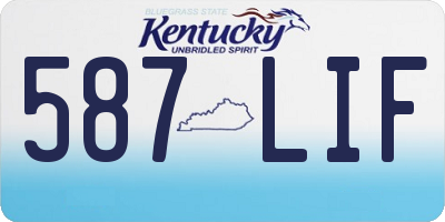 KY license plate 587LIF