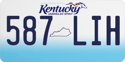 KY license plate 587LIH