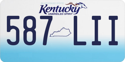 KY license plate 587LII