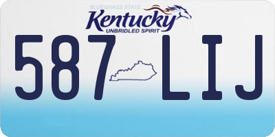KY license plate 587LIJ