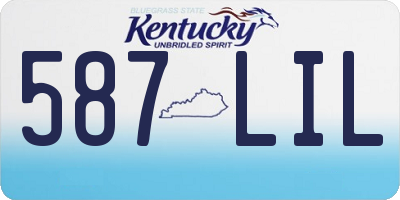 KY license plate 587LIL