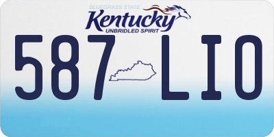 KY license plate 587LIO