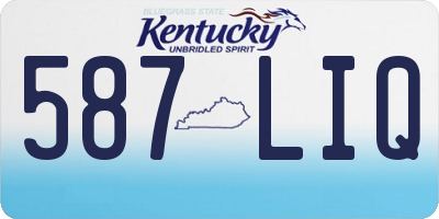 KY license plate 587LIQ