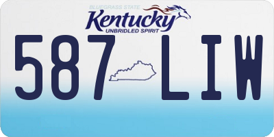 KY license plate 587LIW