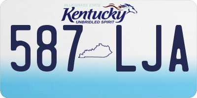 KY license plate 587LJA