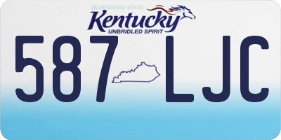 KY license plate 587LJC