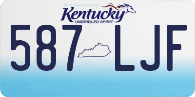 KY license plate 587LJF