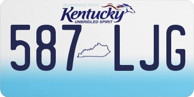 KY license plate 587LJG