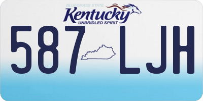 KY license plate 587LJH