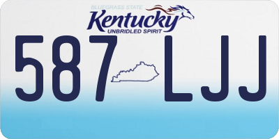 KY license plate 587LJJ