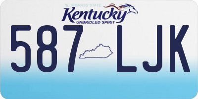 KY license plate 587LJK