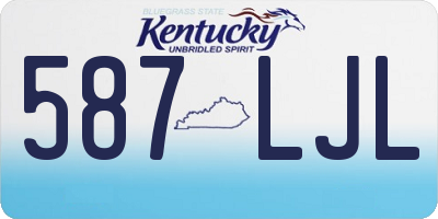 KY license plate 587LJL